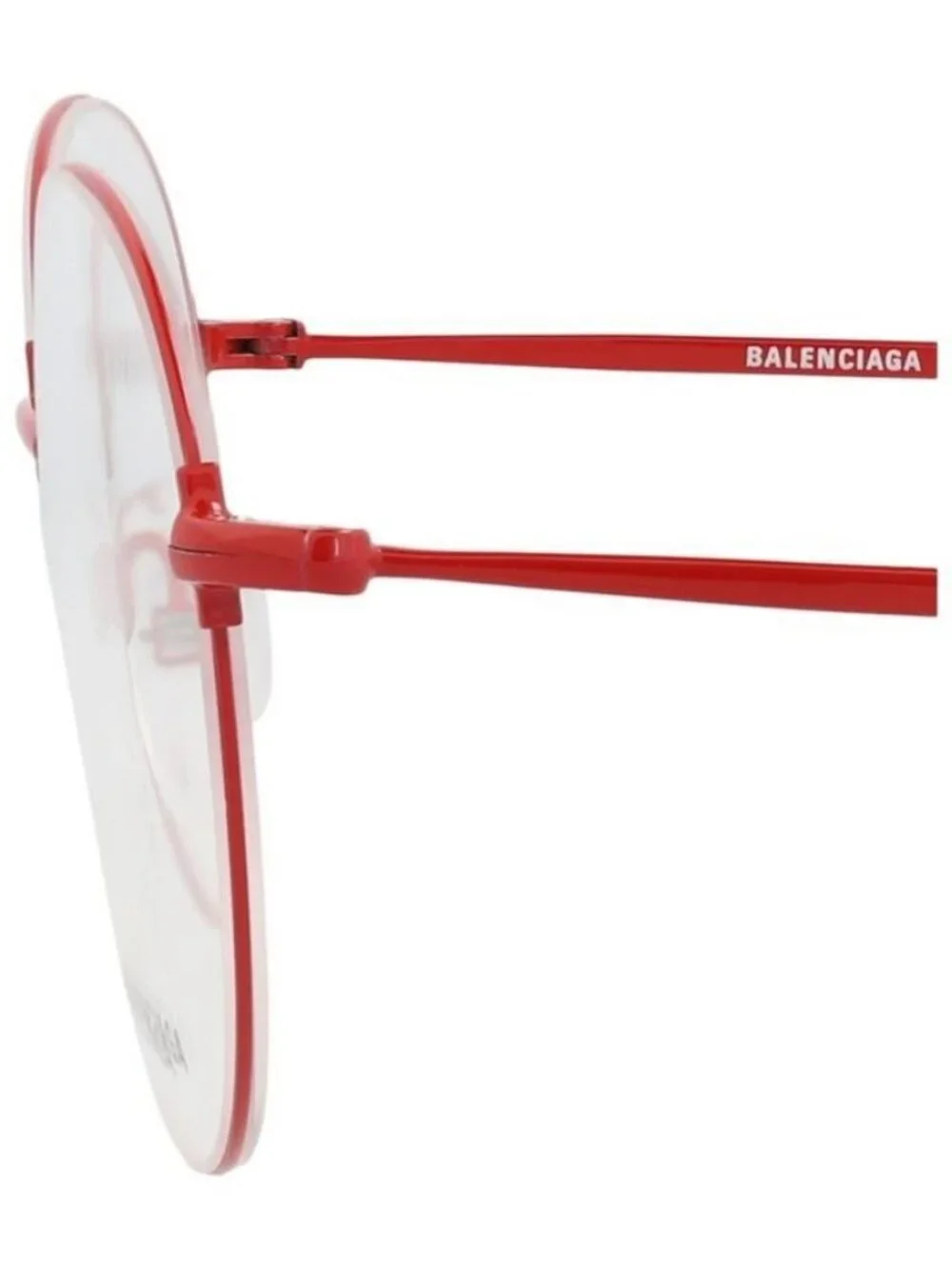 New Balenciaga Unisex Round/Oval Red Red Transparent Fashion Designer Eyeglasses
